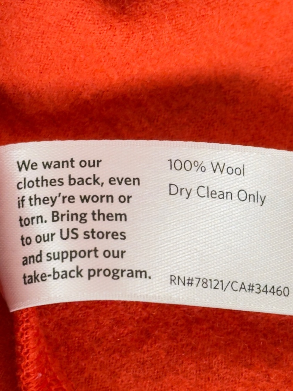 Eileen Fisher Open-Front Burnt Orange Boiled Wool Cardigan Size M - Picture 7 of 9